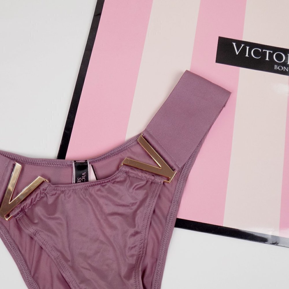 nwt Victoria's Secret VS metal logo very sexy Brazilian bold V hardware